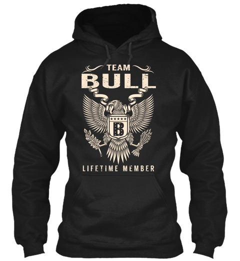 Team Bull Lifetime Member Black T-Shirt Front