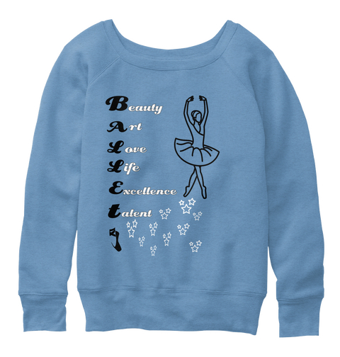 B Eauty A Rt L Ove L Ife E Xcellence T Alent  Blue Triblend  áo T-Shirt Front