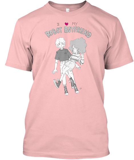 I My Robot Boyfriend Pale Pink Camiseta Front