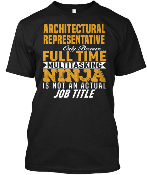Architectural Representative Black T-Shirt Front