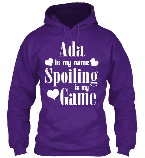 Ada Is My Name Purple T-Shirt Front