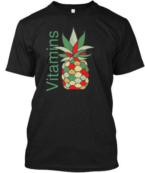 Vitamins Black áo T-Shirt Front