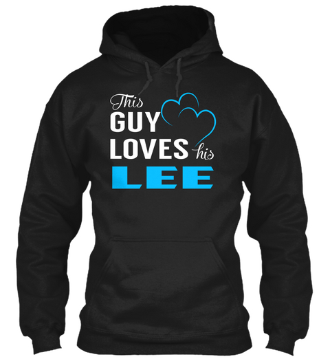 Guy Loves Lee   Name Shirts Black T-Shirt Front