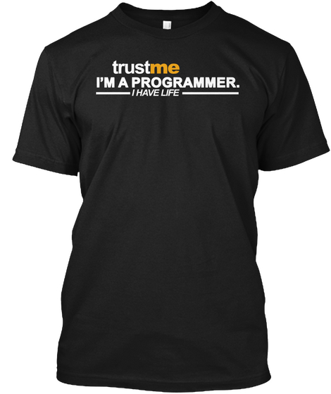 Programer  Black áo T-Shirt Front