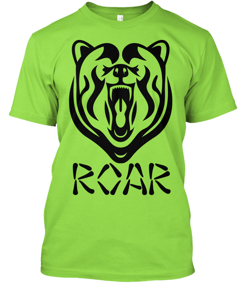 Roar Lime T-Shirt Front