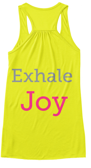 Exhale Joy Neon Yellow Maglietta Back