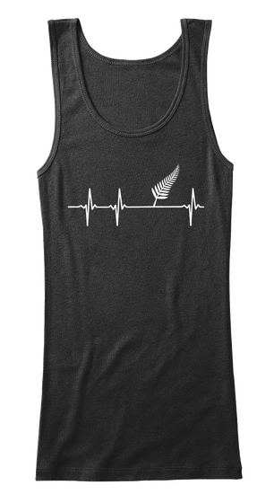 New Zealand (Tank Top) Black áo T-Shirt Front