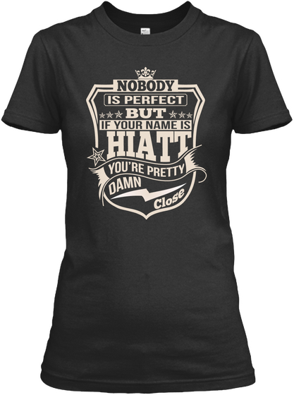 Nobody Perfect Hiatt Thing Shirts Black T-Shirt Front