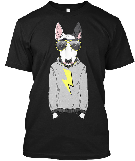 Bull Terrier Style Black Camiseta Front