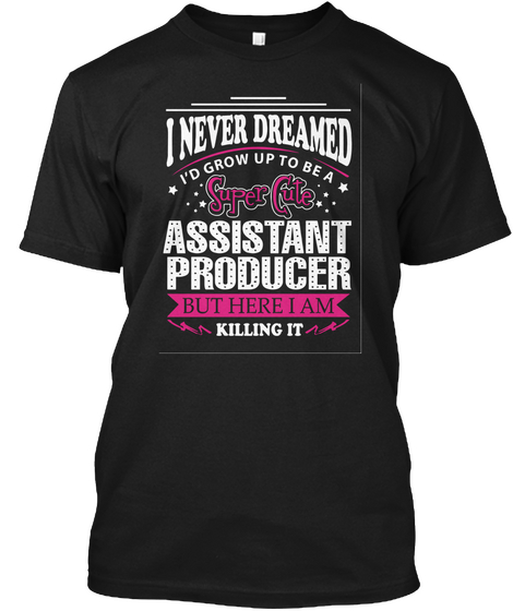 Assistant Producer Black T-Shirt Front