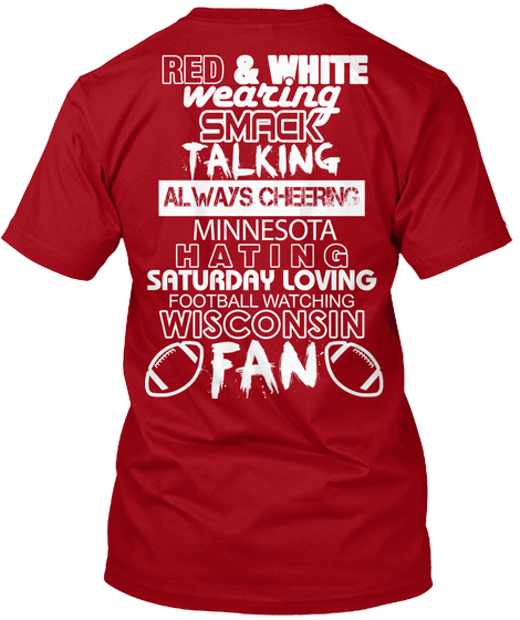 Football Fan Shirt Deep Red T-Shirt Back