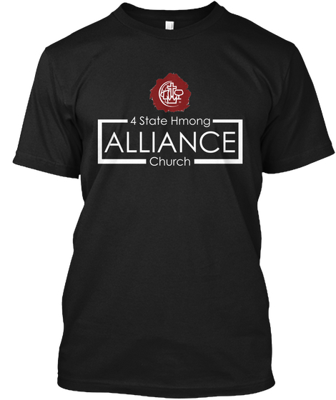 4state Hmong Alliance Church Black Camiseta Front