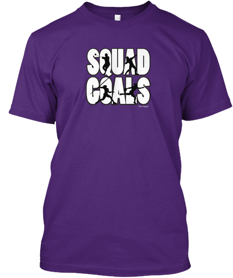 Thrower Squad Goals Purple T-Shirt Front
