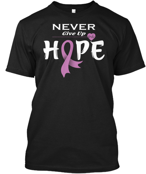 Testicular Cancer Never Give Up Hope Black Camiseta Front