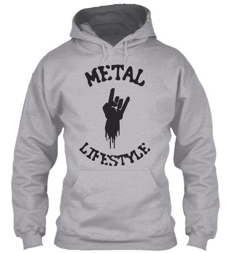 Metal Lifestyle Sport Grey Camiseta Front