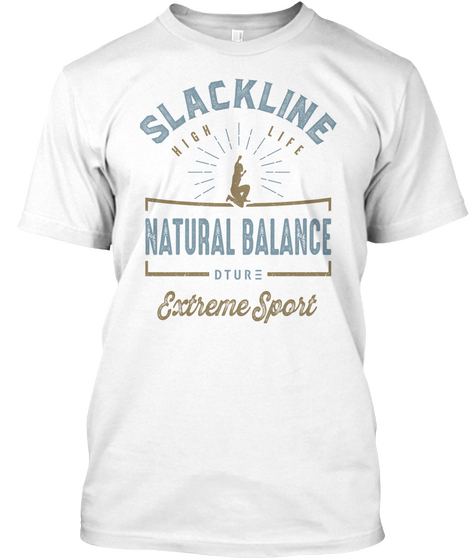 Slackline Natural Balance Dture Extreme Sport White Camiseta Front