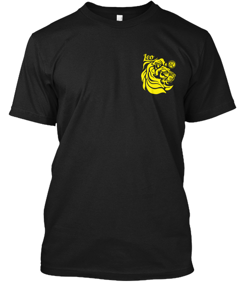 Leo Black T-Shirt Front