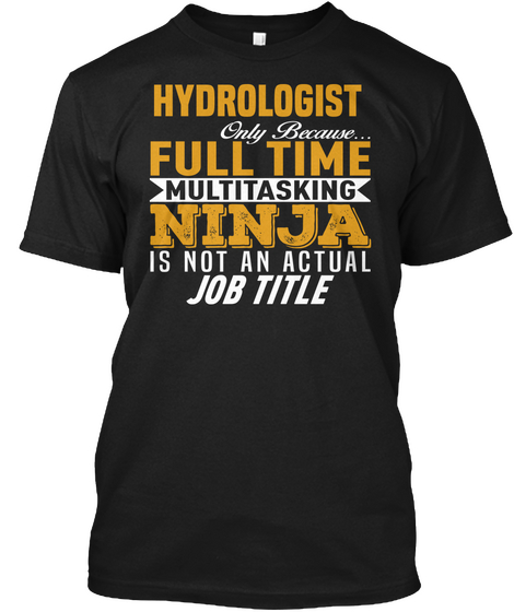 Hydrologist Black áo T-Shirt Front