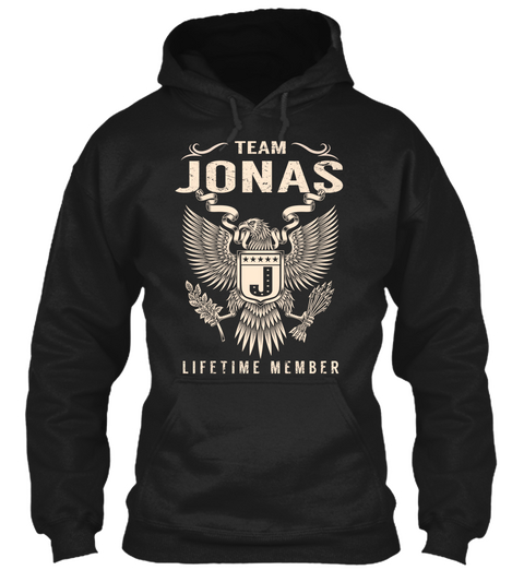 Team Jonas J Lifetime Member Black T-Shirt Front