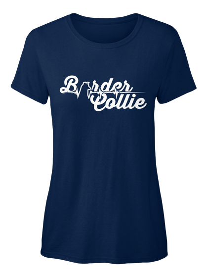 Border Collie Navy Camiseta Front