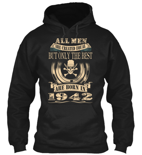 Made In 1942 Black T-Shirt Front