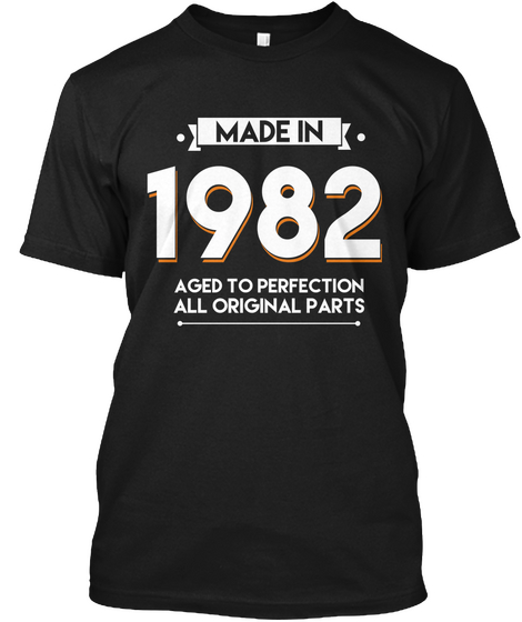 Made In 1982 Black Camiseta Front