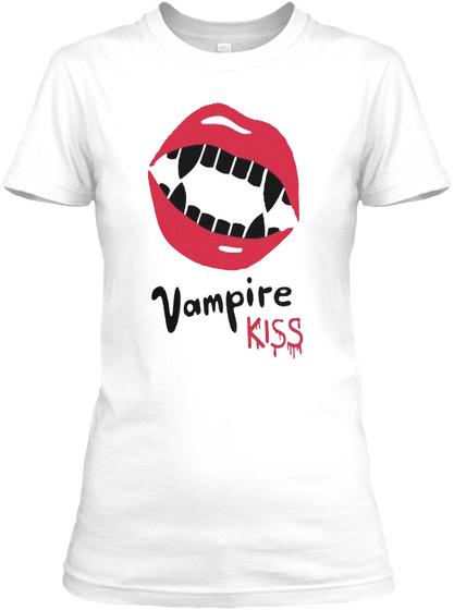 Vampire Kiss White T-Shirt Front