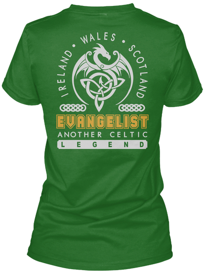 Evangelist Legend Patrick's Day T Shirts Irish Green T-Shirt Back