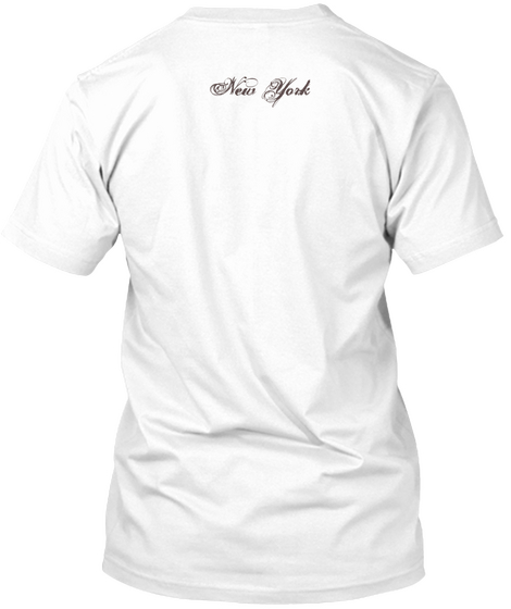 New York White T-Shirt Back