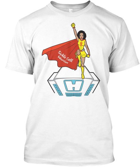 Female Sickle Cell Warrior White T-Shirt Front