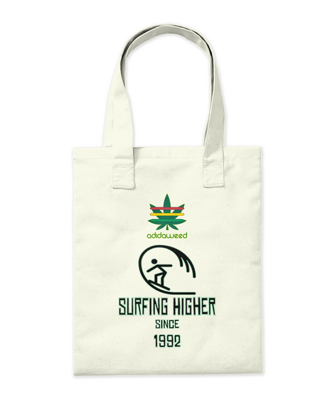 Adidaweed Surfing Higher Since 1992 Natural T-Shirt Back