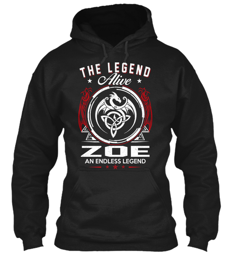 The Legend Alive Zoe An Endless Legend Black T-Shirt Front