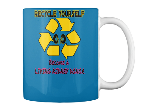 Recycle Your Self Become A Living Kidney Donor Royal Blue T-Shirt Back