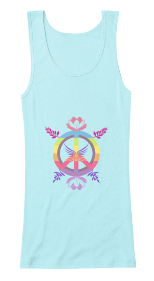 Peaceful Soul Tops For Women Light Aqua  Kaos Front