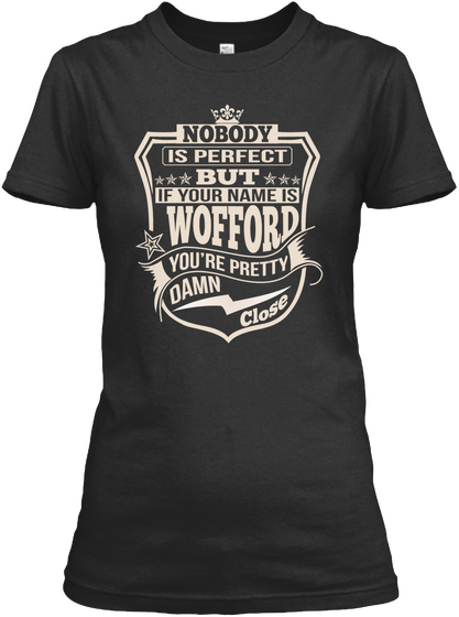 Nobody Perfect Wofford Thing Shirts Black T-Shirt Front