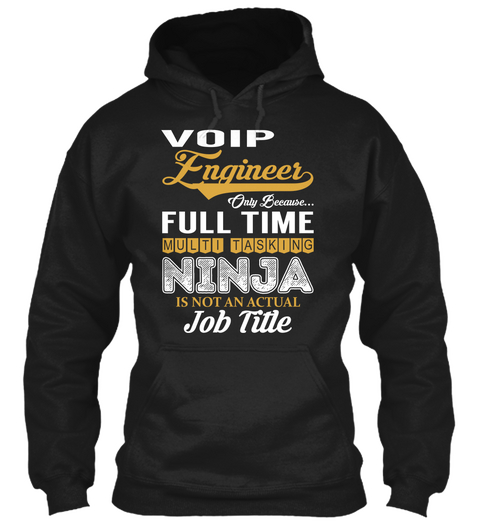 Voip Engineer   Ninja Black áo T-Shirt Front