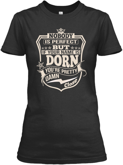 Nobody Perfect Dorn Thing Shirts Black T-Shirt Front