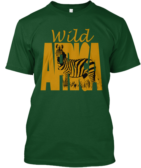 Wild Arica Forest Green  T-Shirt Front