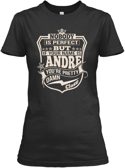 Nobody Perfect Andre Thing Shirts Black T-Shirt Front