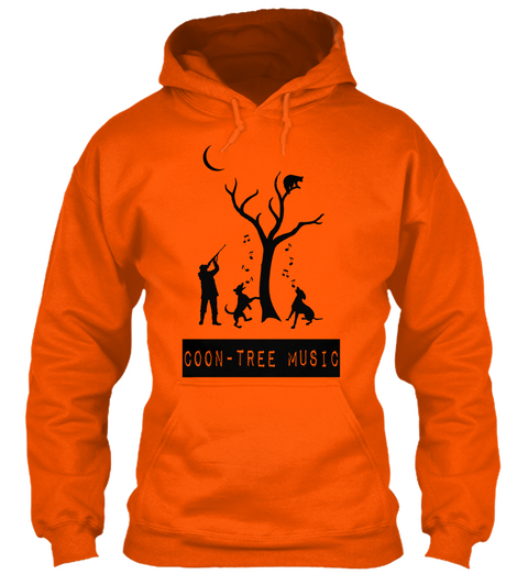 Coon Tree Music Safety Orange T-Shirt Front
