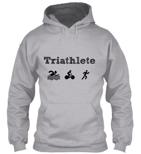 Triathlete Sport Grey T-Shirt Front