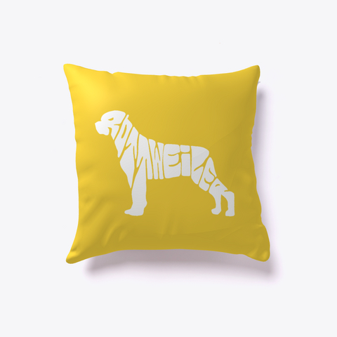 Rottweiler Pillow Yellow áo T-Shirt Front