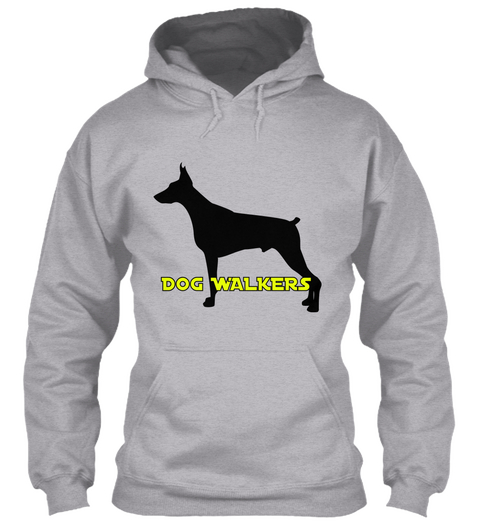 Dog Walkers Sport Grey T-Shirt Front