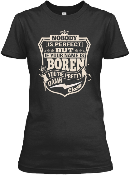 Nobody Perfect Boren Thing Shirts Black Camiseta Front