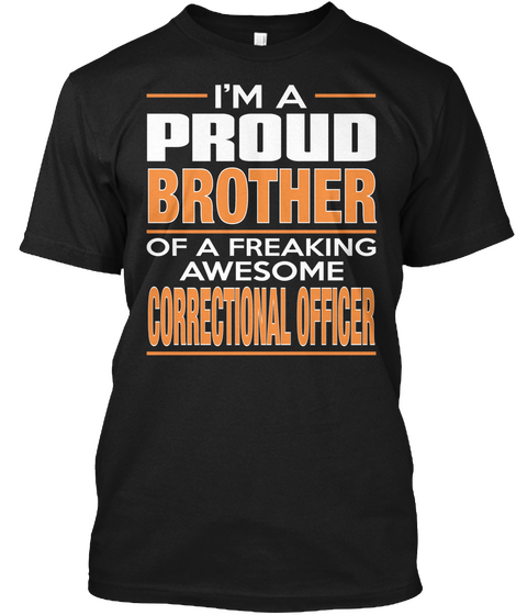 Brother Correctional Officer Black T-Shirt Front