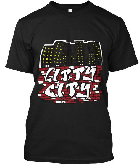 Gitty City Black T-Shirt Front