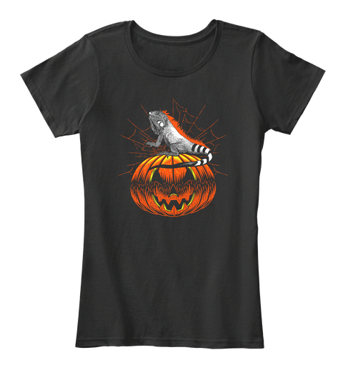 5. Halloween Iguana (Mp) Black T-Shirt Front