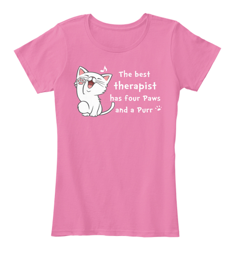 Cat Therapist True Pink Camiseta Front
