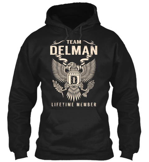 Team Delman Lifetime Member Black Kaos Front