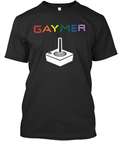 Gaymer Black T-Shirt Front